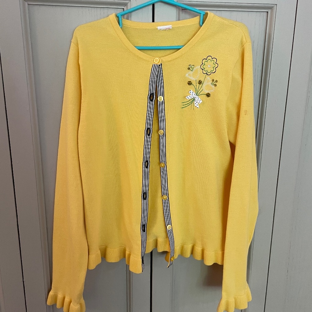 Girls yellow summer jacket- fits 8-9 years old